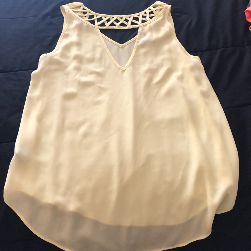 Pastel Yellow sleeveless blouse